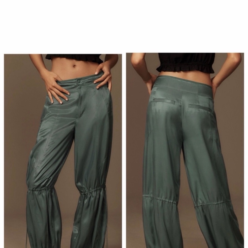 Anthropologie Teal Wide Leg Pants